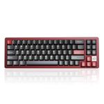 YUNZII AL71 68% Mechanical Keyboard, Full Aluminum CNC, Hot Swappable Gasket, 2.4GHz Wireless BT5.0/USB-C Wired Gaming Keyboard,NKRO Programmable RGB Backlight,for Win/Mac(Red,Crystal White Switch)