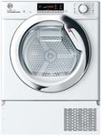 Hoover BATD H7A2TCE-80 7kg Integrated Heat Pump Tumble Dryer, A++ Rated, White & Chrome