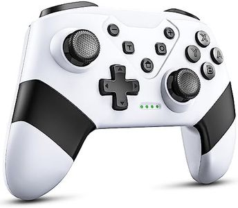 Switch Controller, Wireless Switch Controller for Switch/Switch Lite/Switch OLED, Extra Switch Controller with Paddles, Programmable Switch Remote Control with Back Buttons,Wake-up,Turbo-White