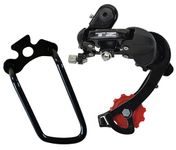 NSV Cycle Derailleur Gear 6/7 MTB Speed Rear Gear Derailleur Hanger Mount with Derailleur Guard Black