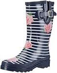 Beck Women's Stripes Wellington rain boots