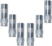 HANTUO - 6 PCS Grease Gun Nozzle tip, Grease Nozzle Metal Replacement Grease tip Nozzle Fitting Nipple Grease Gun Lubrication Accessories, Steel Copper Grease Gun