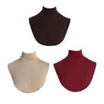 Golden Apple 3Pcs Unisex Detachable Fake Collar Modal Fake Turtleneck Neck Warmer Half Top Blouse Collar (A)