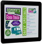 Displays2go 8.5" x 11" Window Sign Frame, Double Sided, Set of 2, Black Plastic (WS8511BLK)