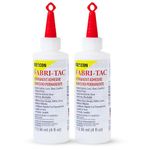 Beacon Fabri-Tac 118ml Medium Bottle, Clear - Permanent Adhesive Fabric Glue (Double Pack) - Strong Leather Glue for Lace, Glass, Wood & Trims - Quick Drying Craft Glue for Upholstery & Home decor