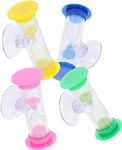 4pcs Suction Cup Hourglass Kids Brushing Timer Toothbrush for Kids Toddler Timer Clock Timer Hourglass Sand Timer 3 Minute Timer Tooth Brushing Sand Timer Sand Timers 3 Min Timer