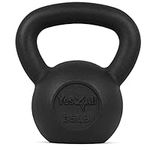 Yes4All Solid Cast Iron Kettlebell Weight, Strength Training Kettlebells for Full Body Workout, Weightlifting, Conditioning, Strength & Core Training - 35lb