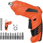 Flintronic Electric Screwdriver Cordless, 3.5N·m Max Torque Electric Screwdriver Kit with 11 Accessories, 3.6V/1300mAh Rechargeable Power Drill Driver, with USB Cable LED Light for Home Office DIY