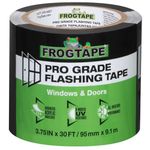FrogTape Pro Grade Flashing Tape for Windows & Doors, 3.75 Inch Width - 30 Foot Roll, All Weather & UV Resistant Flashing Tape with Advanced Acrylic Adhesive - 10 mils - Black