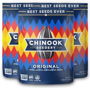 Chinook Seedery Roasted Sunflower Seeds - Jumbo Seeds Keto Snacks - Best For Snack Packs - Gluten Free, Non GMO Snack Food Gifts - 4 Ounce (Pack of 3) - Original Flavor Pack