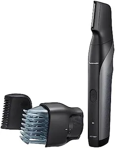 Panasonic Body Groomer for Men and Women, Unisex Wet/Dry Cordless Electric Body Hair Trimmer with 2 Comb Attachments, Multi-Directional Shaving in Sensitive Areas - ER-GK80-S (Black)