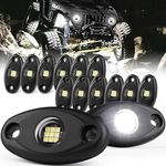 White Rock Lights, 12 PCS Rock Lights for Trucks Jeep UTV ATV RZR Underglow Light Kit