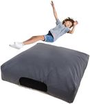 Matini Sensory Crash Pad for Kids & Adult – Crash Mat with Foam Blocks, Waterproof Cover, Non Slip Bottom, Soft Fabric Sensory Pads, Landing Mat for Jumping, Relaxing & Play - 36" x 36" (Dark Grey)