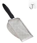 FIRSAL Cat Litter Scoop Stainless Steel Mesh Scooper Long Handle Deep Shovel Non-Stick Coated Metal Litter Scoop for Litter Box Kitten Pooper Lifter (Hole:3.8mm/Regular Cat Litter Scoop)