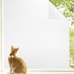 LINARUN Window Film Privacy Frosted Window Film Privacy Film for Glass Windows Anti UV Opaque Window Film Sun Blocking Glass Film for Windows Privacy for Bathroom Office, Static Cling No Glue 44.5x200