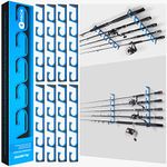 PLUSINNO H5 Horizontal Fishing Rod/Pole Holders, Fishing Pole Holders for Garage, Wall or Ceiling Mounted Fishing Rod Rack…