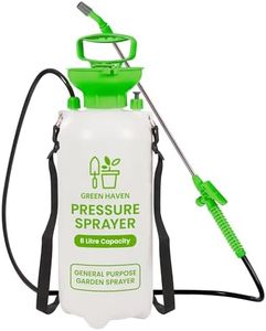 Green Haven 8 Litre Garden Pressure Sprayer – Pump Action Sprayer with Adjustable Nozzle & Carry Strap – Weed Killer, Pesticide & Fertiliser Sprayer