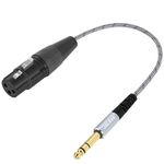 JOLGOO XLR Female to 1/4 Inch 6.35mm TRS Adapter Cable, XLR to Quarter inch Patch Cable, 1 Feet/0.3 M, for Microphone,Mixer,Guitar,AMP,Speakers