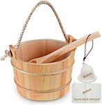 Bestnewie Sauna Bucket with Ladle H