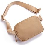 Telena Belt Bag for Women Men Fashionable Crossbody Fanny Pack for Women Waist Bag with Adjustable Strap, 1-Light Brown, Belt Bag