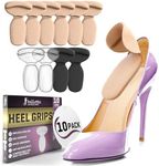 Ballotte Silicone Heel Protector - Heel Grips Heel Pads Shoe Pads Shoe Inserts for Women Heels - Shoe Inserts for Shoes That are Too Big High Heel Cushion Inserts Women (Multicolor (10 Pack))