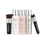 Magic Minerals AirBrush Foundation System by Jerome Alexander - Complete 5pc Spray Makeup Set with Foundation, Primer, and Setting/Finishing Spray - for Smooth, Radiant Skin (Warm Medium)