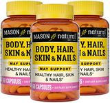 Mason Natural Body, Hair, Skin & Nails with Vitamins A, E, C and Biotin - Healthy Hair, Skin and Nails, Premium Beauty Supplement, 60 Capsules (Pack of 3)