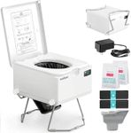 Modiwell Dry Flush Toilet – Waterless, Odorless, Self-Contained | Rechargeable Portable Toilet for RVs, Van, Boat, Tiny House, Off-Grid | Easier to Use Than Composting or Incinerator Toilets