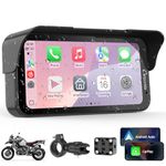 Carpuride W603 Motorcycle CarPlay Screen, 6.3" Waterproof Touchscreen, Wireless CarPlay & Android Auto for Moto, Remote Control, BT Audio, GPS Navigation, Siri, Google Assistant