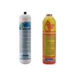 NUMBER ONE OXYGEN BOTTLE 930 ML.110 BAR + NUMBER ONE MAXIGAS CYLINDER 350 gr. FOR WELDING TURBO SET 90