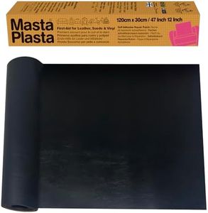 MastaPlasta Original Self-Adhesive Leather Repair Patches - Black 120 x 30cm (47 x 12in). The Instant Upholstery-Quality Leather Repair Kit for Sofas, Car Seats, Bags, Vinyl & DIY