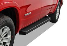 APS iBoard Black Running Boards Style Compatible with Ram 1500 2019-2024 Crew Cab (Will Not Fit 2018 Previous Generation Build in 19-23) (Side Steps Side Bars)