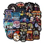 Barisc Stickers of Star Wars, 100-Pack Vinyl Waterproof Sun-Protection Decals for Laptop Computer Notebook Scrapbook Planner Snowboard Bicycle Car Bumper, Graffiti Sticker Patches for Kids Teens Fans