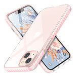 MATEPROX Clear Case Compatible with iPhone 13 Cases Ultra Slim Crystal Transparent Protective Cover Anti-Yellow Shockproof Bumper Cases for iPhone 13 6.1'' 2021-Pink