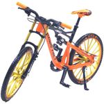 Ailejia Alloy Mountain Finger Bike Bicycle Ornament Toy Mini Bicycle Racing Vehicles Toy Models Decoration Crafts for Home (S-Orange)