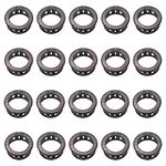 Heyiarbeit 100pcs 25mm Mounting Dia Nylon Snap in Cable Hose Bushing Grommet Protector for Wire Insulation Protection Black Tone