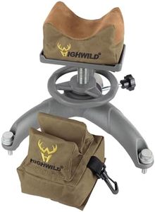 Highwild Shooting Rest Front Rest Adjustable Gun Rifle Rest for Outdoor Shooting and Hunting - Convenient Height Adjustment - with Front and Rear Rest Bag