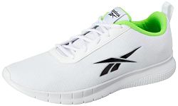 Reebok Men Synthetic/Textile Stride Runner M Running Shoes White/Black/Solar Lime UK-8