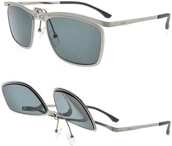 FAA'N Flip up Reading Glasses for Women Men,Square Frame Readers with Spring Hinge (Sun presbyopia lens, Grey, +2.50 Diopters)
