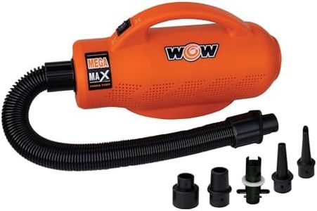 Wow Sports Mega Max Power Pump - 110V AC - 3.0 PSI - 1,500 L/min - 10 ft Cable - for Swimming & Boating Inflatables