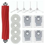 13 Pack Accessories Kit Replacement for Roborock Q Revo, for Roborock P10 Robot Vacuum Cleaner, 1 Main Brushes, 4 Side Brushes, 4 Dust Bag, 4 Mop Pads