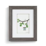 DEMDACO The Sharon Nowlan Collection Summer Bird On Branch Birdhouse Grey 8 x 10 Pine Wood Framed Wall Art Plaque Display