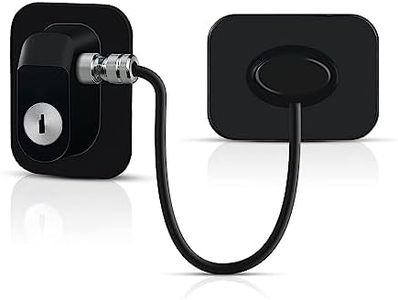 LandVK Child Safety Device Refrigerator Door Lock with Key & Adhesives, Cabinet Restrictor Cable for Baby & Toddler, Lock for Cupboards, Fridge, Wardrobe, Washing Machine, M,1 Count