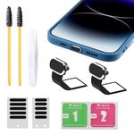 OOTSR iPhone Anti-Lost Dust Plugs for iPhone Lightning Port Protects Charging Port Dust Cover,Phone Speaker Dustproof Stickers Protector, Mesh Speaker Cover sets