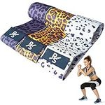 2024 Robust Fabric Workout Bands, Non Slip Booty Bands leopard print with Carry Bag, 3 Resistance Levels for Glutes, Legs, Pilates, Yoga, squats