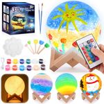 Kids Toys for Girls 7-10, Girls Gifts 8-12 Years Old Art Supplies Craft Kit for Kids Boys 6-8 DIY Moon Lamp Night Light Painting Crafts Supplies for 5 6 7 8 Year Old Boy Kid Party Favors Room Decor