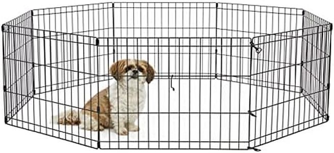 New World Dog Exercise Pen & Playpen, 18-Inch, No Door, Black