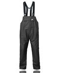 RainRider Rain Pants for Men Women Waterproof Rain Gear Bib Overalls Trousers for Fishing Hunting - Black - Small