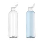 Musttbuy 16oz/500ml Pump Bottle, Clear Plastic Soap Bottle, Refillable Soap, Lotion, Shampoo, Body Wash, Liquid, Empty Pump Dispenser (2 Pack)