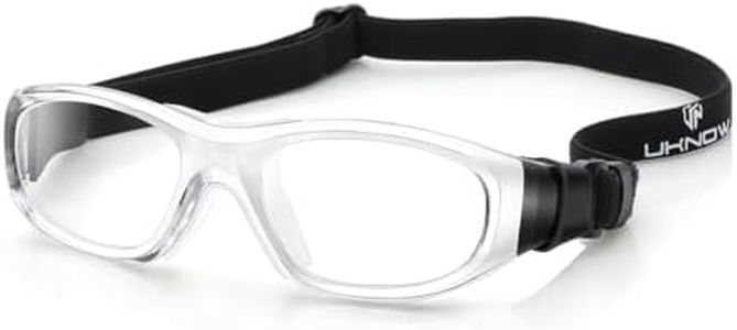 UKNOW Sports Goggles, Anti Fog Protective Eyewear, UV Protection Sports Glasses for Basketball, Racquetball, Pickleball